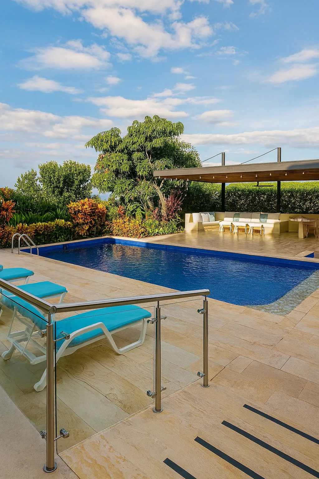 Villa Orquídea — vista exterior con piscina y naturaleza